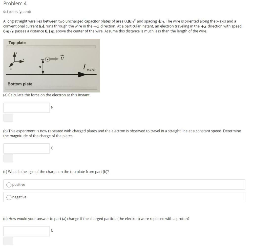 Solved Problem 4 0/4 points (graded) A long straight wire | Chegg.com