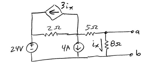 Solved Use the test source method to find the Thevenin | Chegg.com