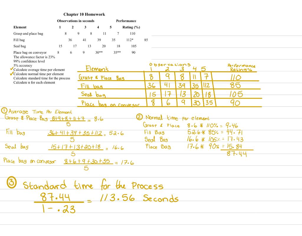 Solved Observations in seconds 1 2 3 9 Chapter 10 Homework | Chegg.com