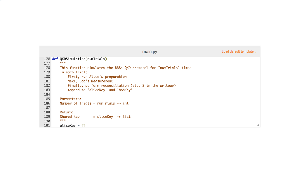 Solved task 5 in python Quantum Key Distribution One very | Chegg.com