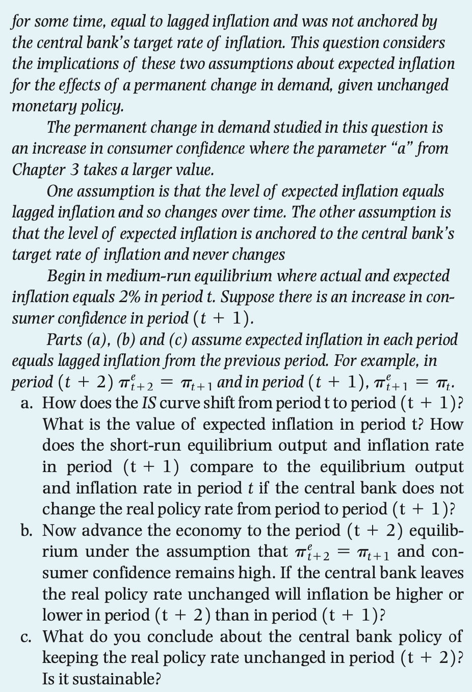 Solved 4. This Chapter Assumes That Expected Inflation | Chegg.com