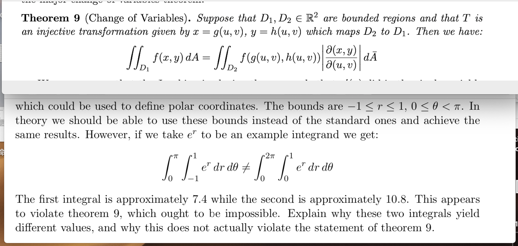 Wjv Theorem 9 Change Of Variables Suppose That D1 Chegg Com