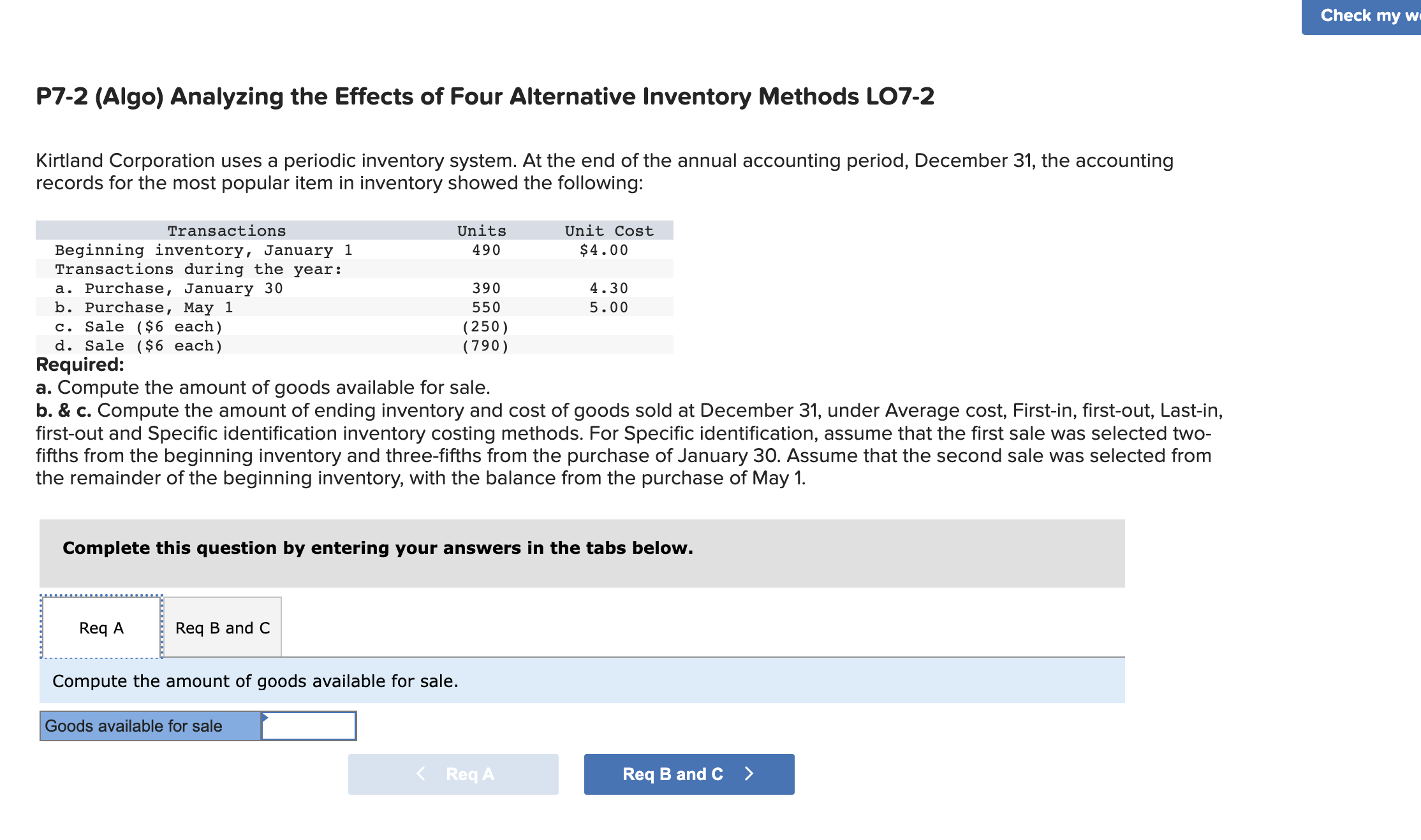 Solved P7-2 (Algo) Analyzing the Effects of Four Alternative | Chegg.com