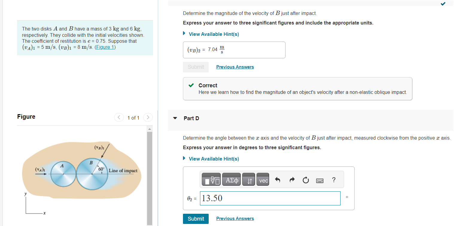 Solved Determine The Magnitude Of The Velocity Of B Just | Chegg.com