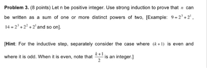 Solved Problem 3. (8 points) Let n be positive integer. Use | Chegg.com