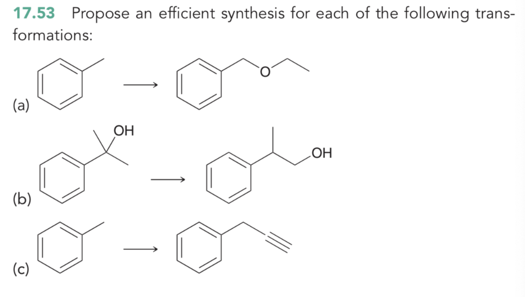 Solved 17.53 Propose an efficient synthesis for each of the | Chegg.com