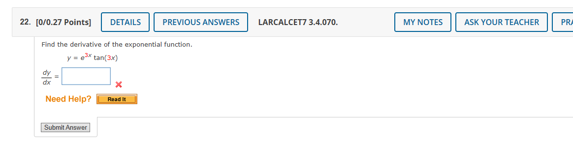 Solved Find The Derivative Of The Exponential Function. | Chegg.com