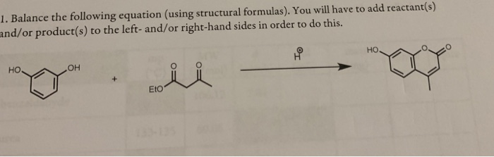 Solved alance the following equation (using structural | Chegg.com