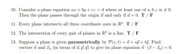 Solved 10 Consider A Plane Equation Ax By Cz D Whe Chegg Com