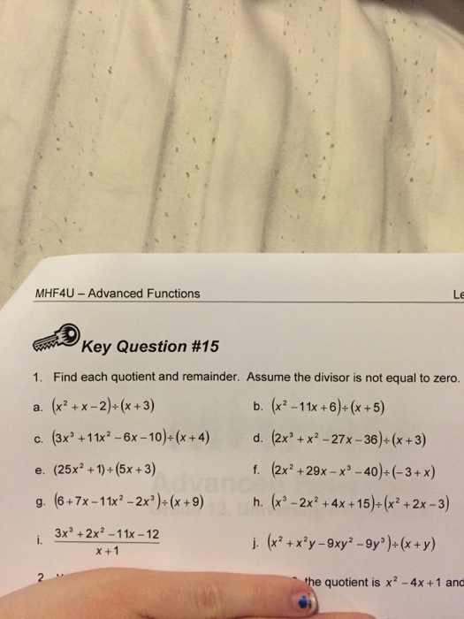 solved-find-each-quotient-and-remainder-assume-the-divisor-chegg