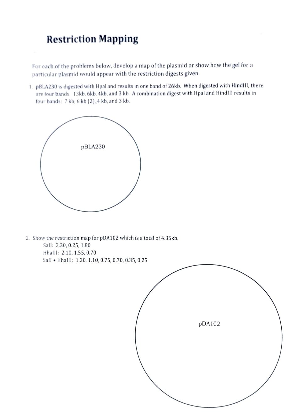 Solved For each of the problems below, develop a map of the | Chegg.com