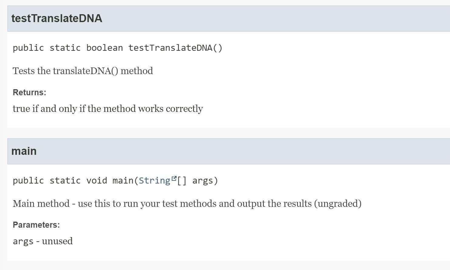 Class DNA java.lang.Object DNA public class DNA | Chegg.com