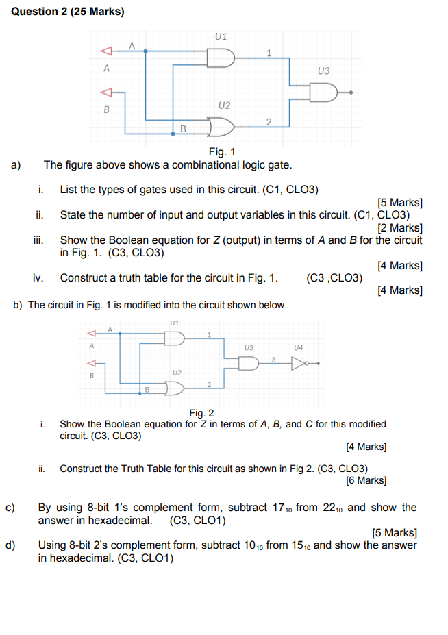 Solved Question 2 (25 Marks) a) The figure above shows a | Chegg.com
