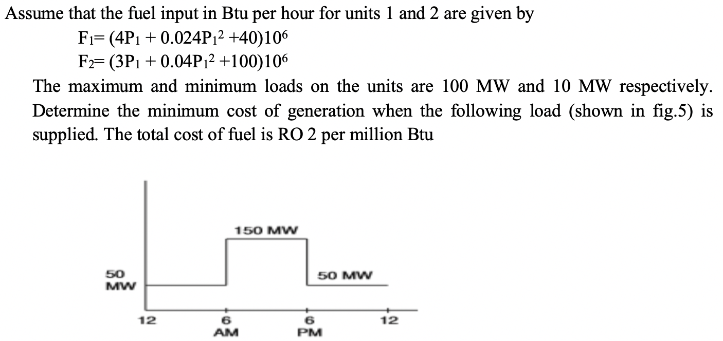 Solved Assume that the fuel input in Btu per hour for units | Chegg.com