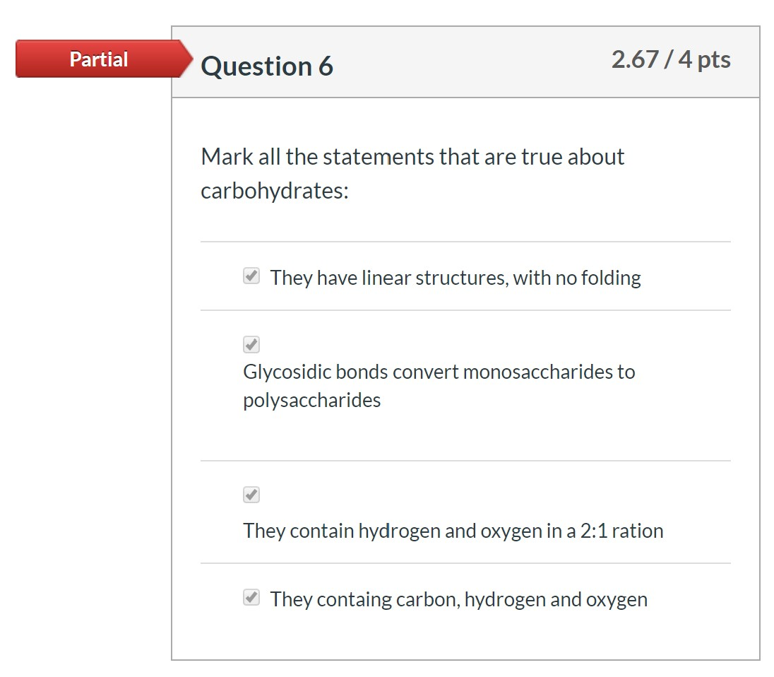 Solved Partial Question 6 2.67 / 4 pts Mark all the | Chegg.com