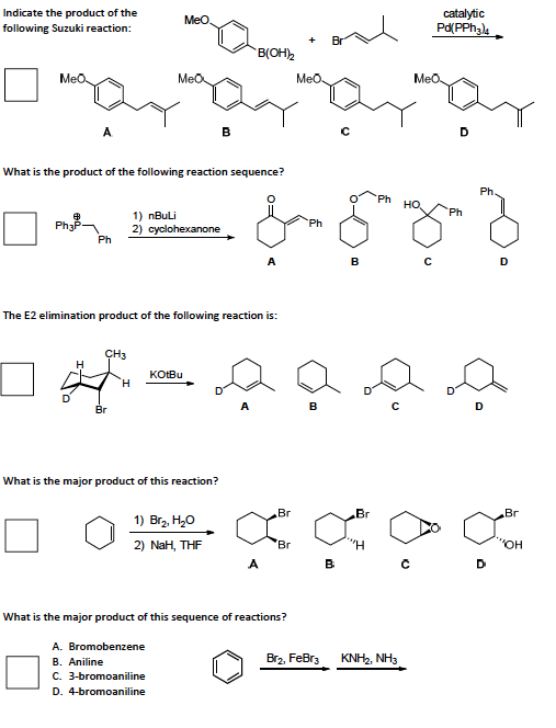 Solved Indicate the product of the following Suzuki reaction | Chegg.com