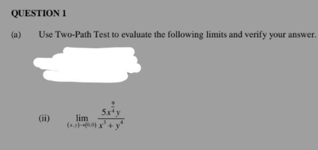 Solved A Use Two Path Test To Evaluate The Following 2455