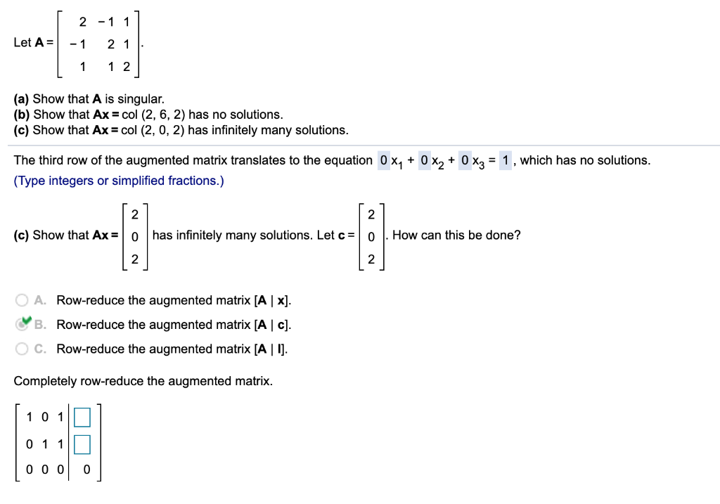 Solved [ 2-11] Let A= -1 2 1 1 12 (a) Show that A is | Chegg.com