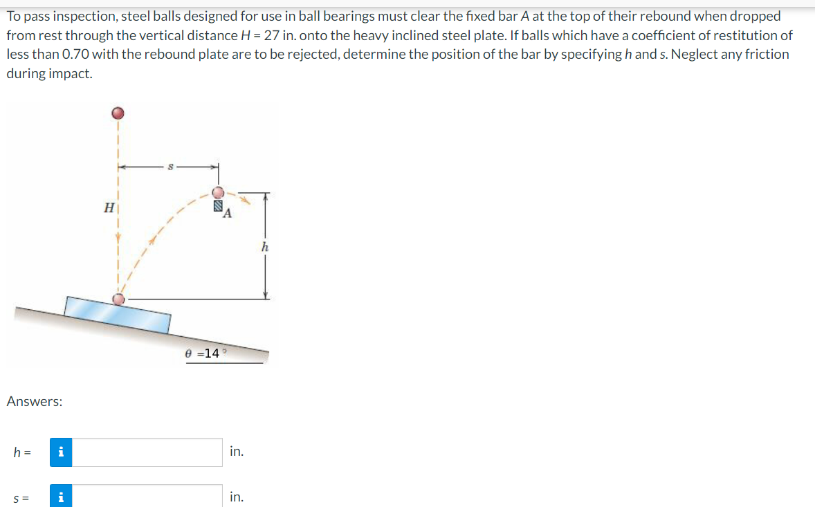 Solved To pass inspection, steel balls designed for use in | Chegg.com