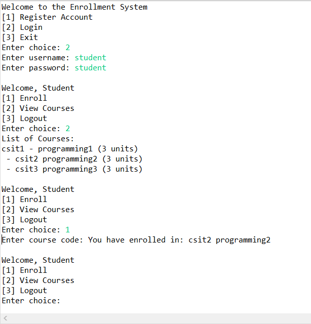 Solved Java code about Enrollment System Please help. So | Chegg.com