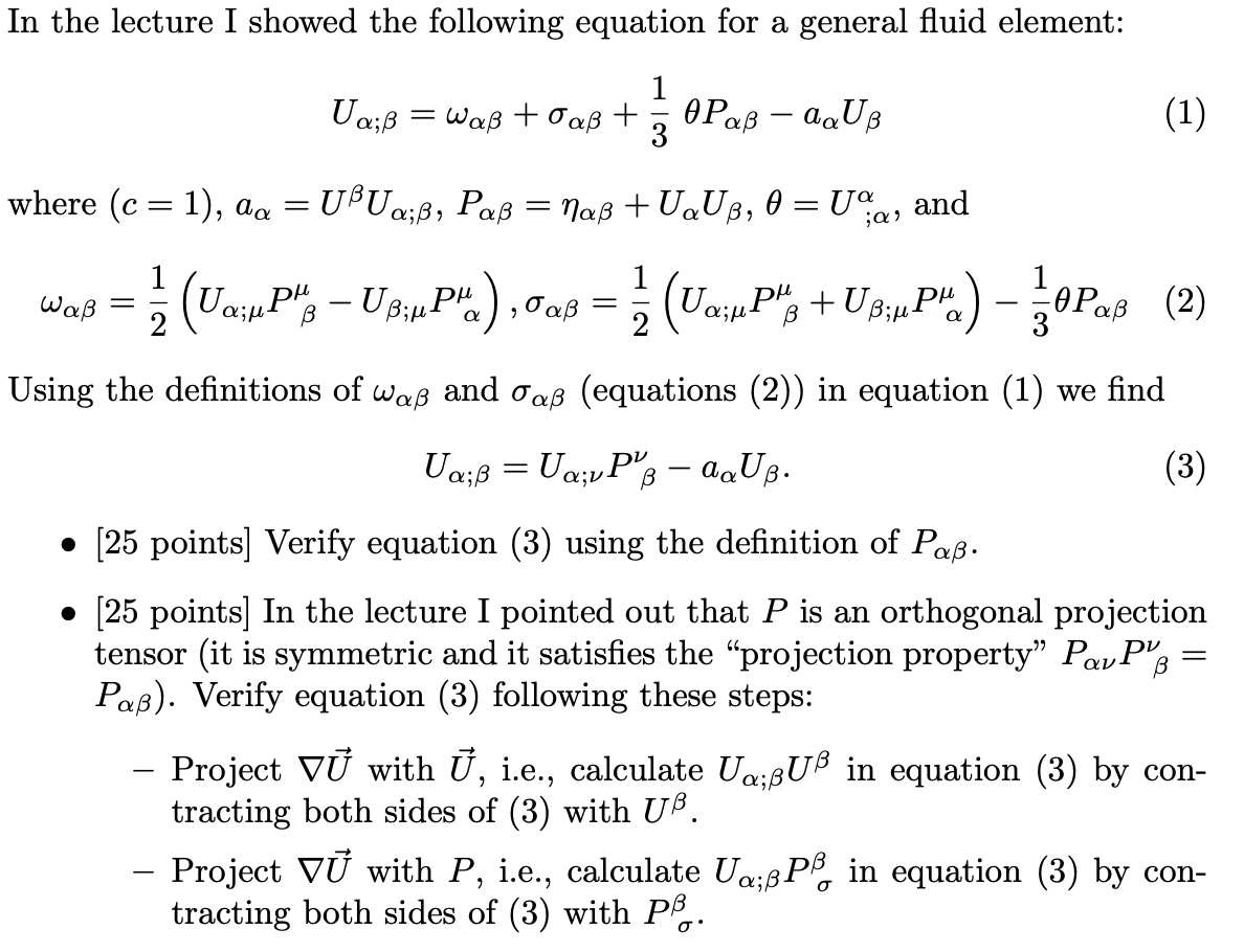 In The Lecture I Showed The Following Equation For Chegg Com