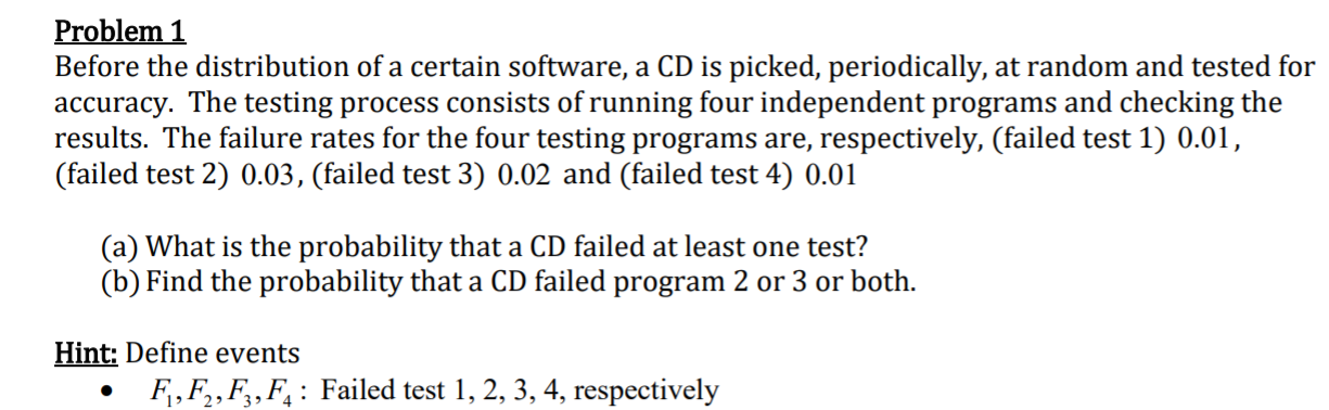 Solved Problem 1 Before the distribution of a certain | Chegg.com