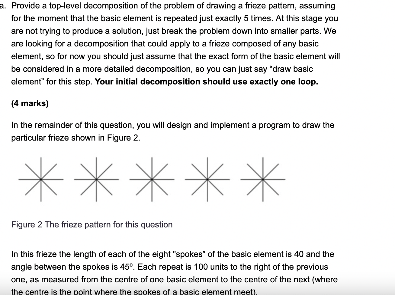 Solved a. Provide a top-level decomposition of the problem | Chegg.com image.