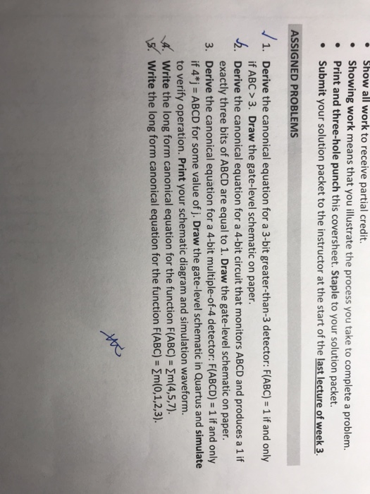 Solved Show all work to receive partial credit. Showing work | Chegg.com