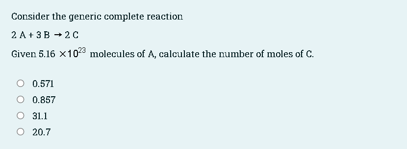 Solved Consider the generic complete reaction 2 A + 3B + 2C | Chegg.com