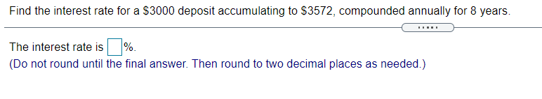 Solved Find the interest rate for a $3000 deposit | Chegg.com