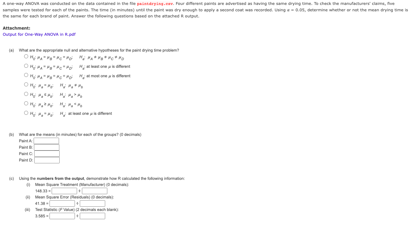 the same for each brand of paint. Answer the