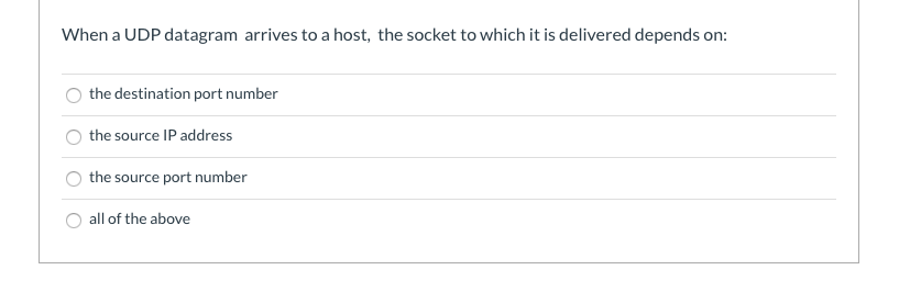 Socket Segment Solved When a TCP segment arrives at a host, the socket to | Chegg.com