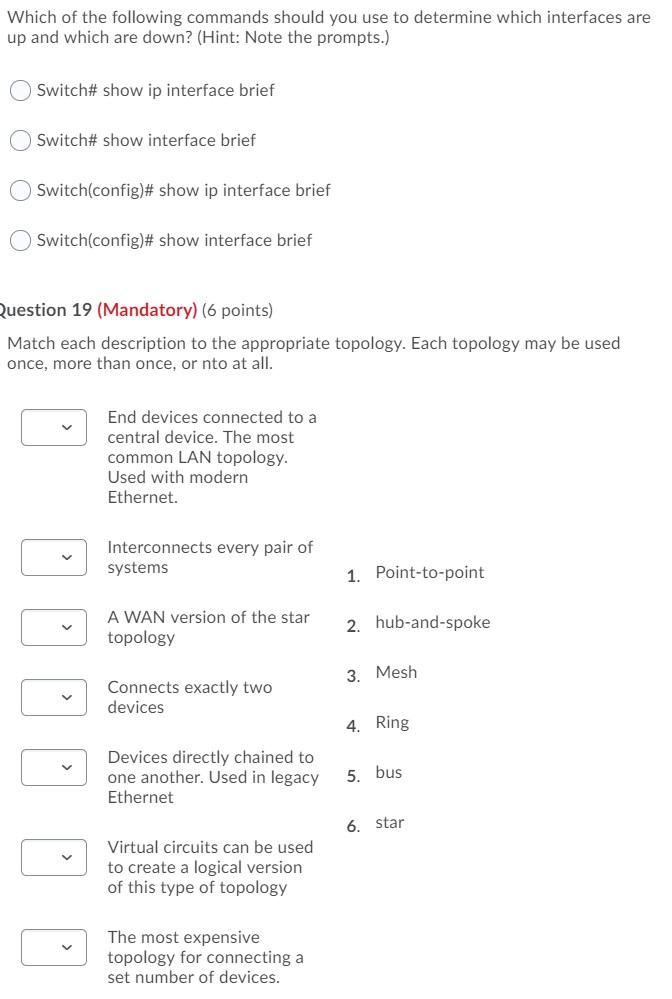 Solved Which of the following commands should you use to | Chegg.com