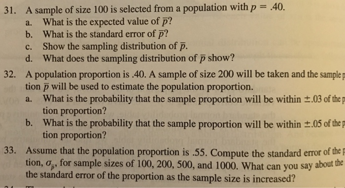 Solved A sample of size 100 is selected from a population | Chegg.com