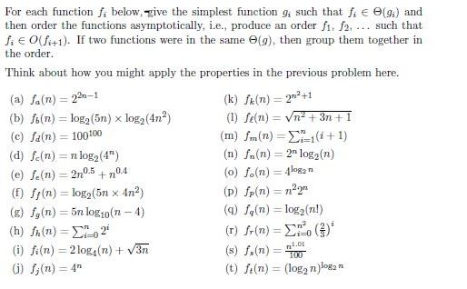 Simplest Function Solved For each function f below, give the simplest function | Chegg.com