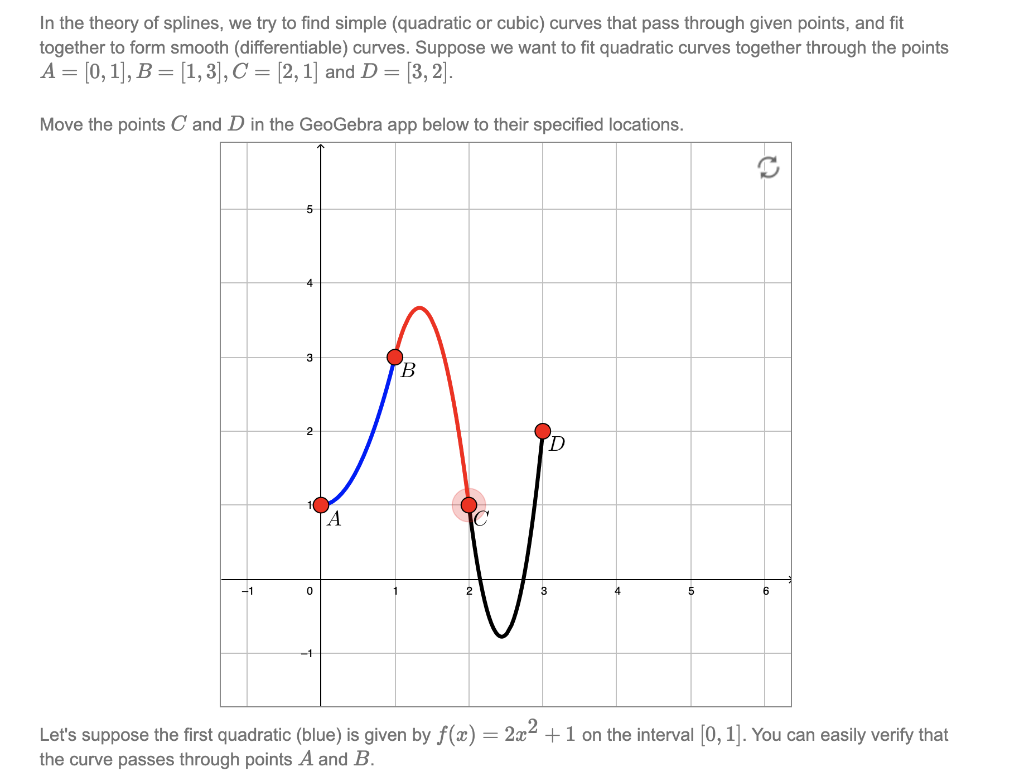 Solved In the theory of splines, we try to find simple | Chegg.com