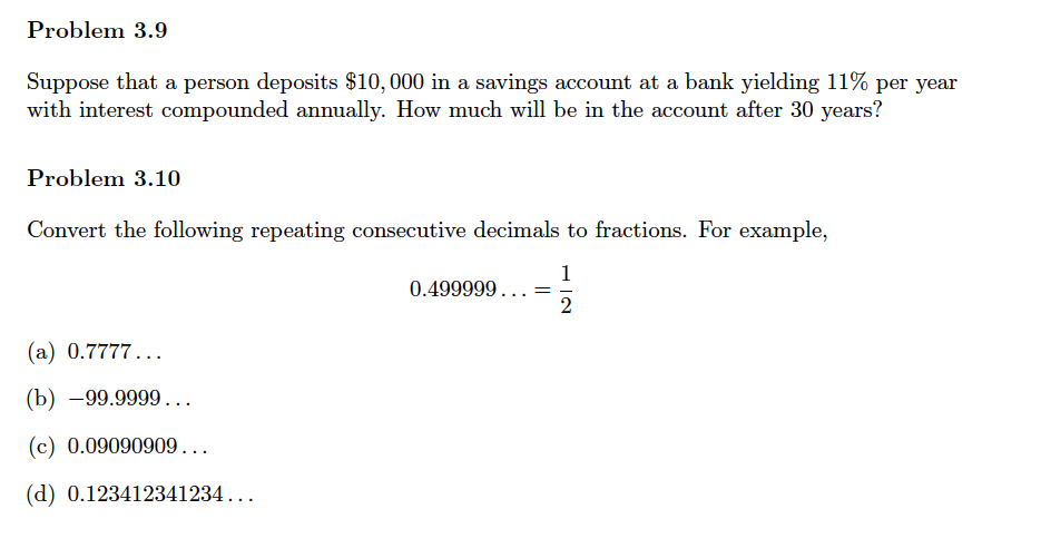 Solved Problem 3.9 Suppose that a person deposits $10,000 in | Chegg.com
