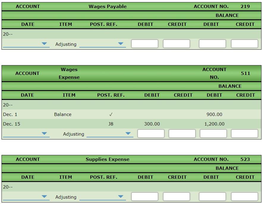 Solved Two adjusting entries are in the following general | Chegg.com