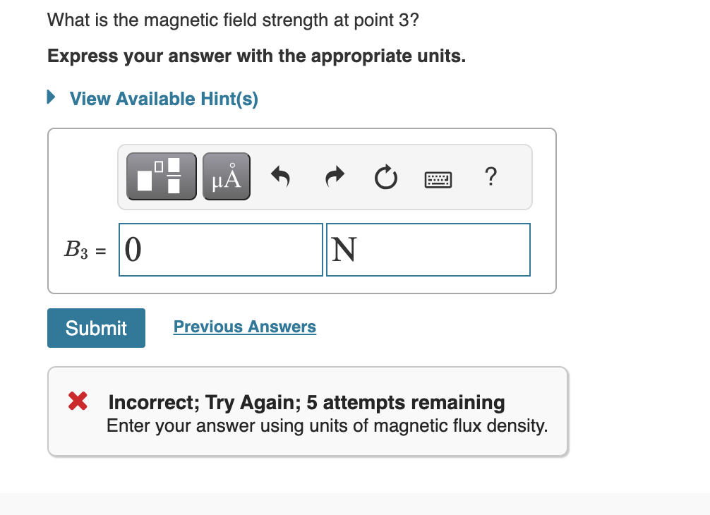 Solved What is the magnetic field strength at point 3 ? | Chegg.com