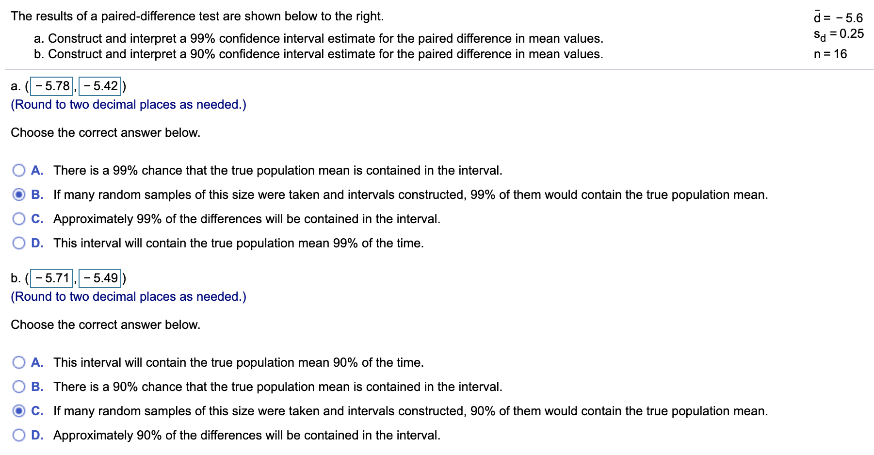 solved-the-results-of-a-paired-difference-test-are-shown-chegg