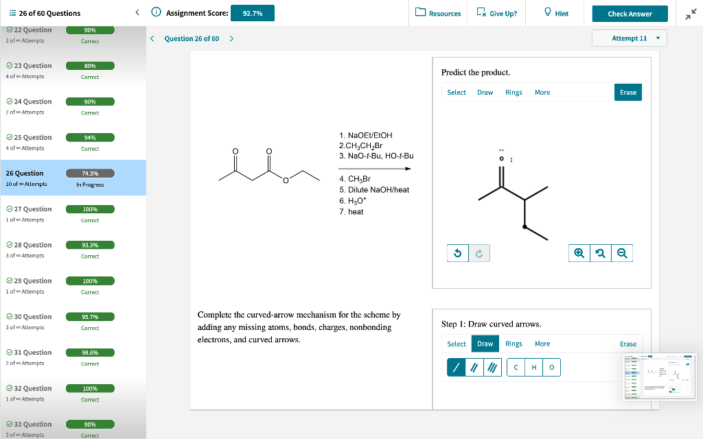Solved Predict the major organic product of the given | Chegg.com