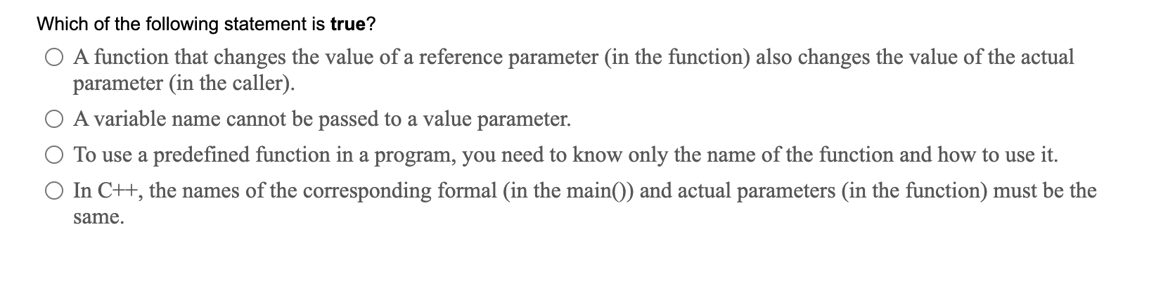 Solved Which of the following statement is true? A function | Chegg.com