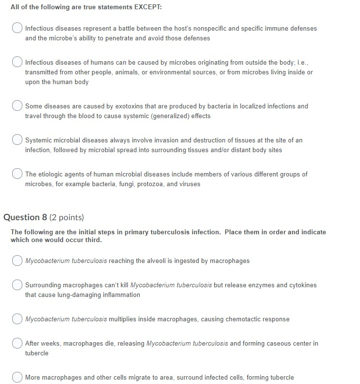All Of The Following Are True Statements Except Solved All of the following are true statements EXCEPT: | Chegg.com