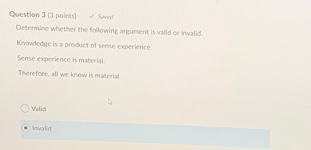 Solved Question 3 (3 points) Saved Determine whether the | Chegg.com