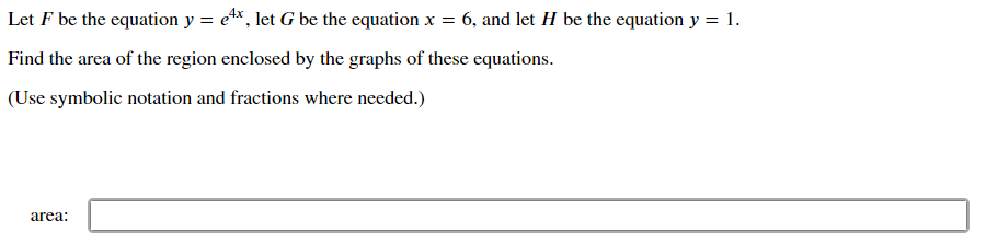 Solved Let F Be The Equation Y E4x Let G Be The Equation