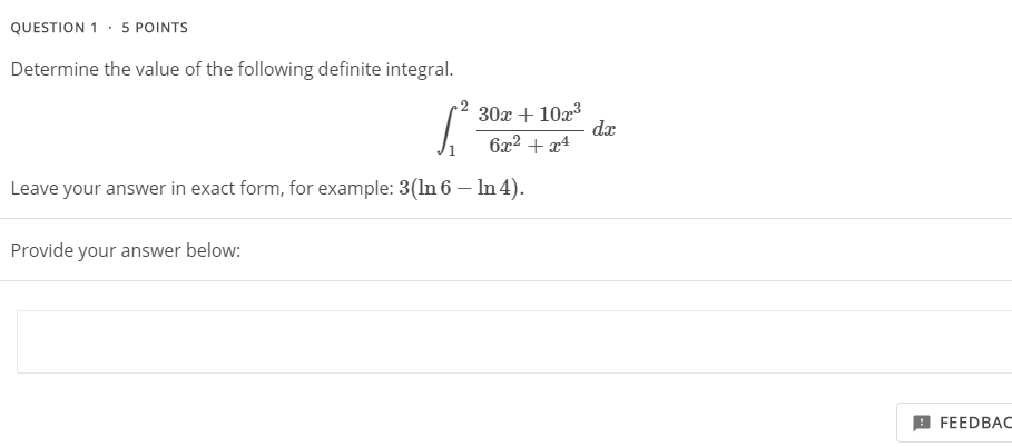 Solved QUESTION 1 · 5 POINTS Determine The Value Of The | Chegg.com