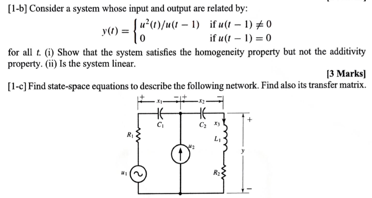 Solved { [1-6] Consider a system whose input and output are | Chegg.com