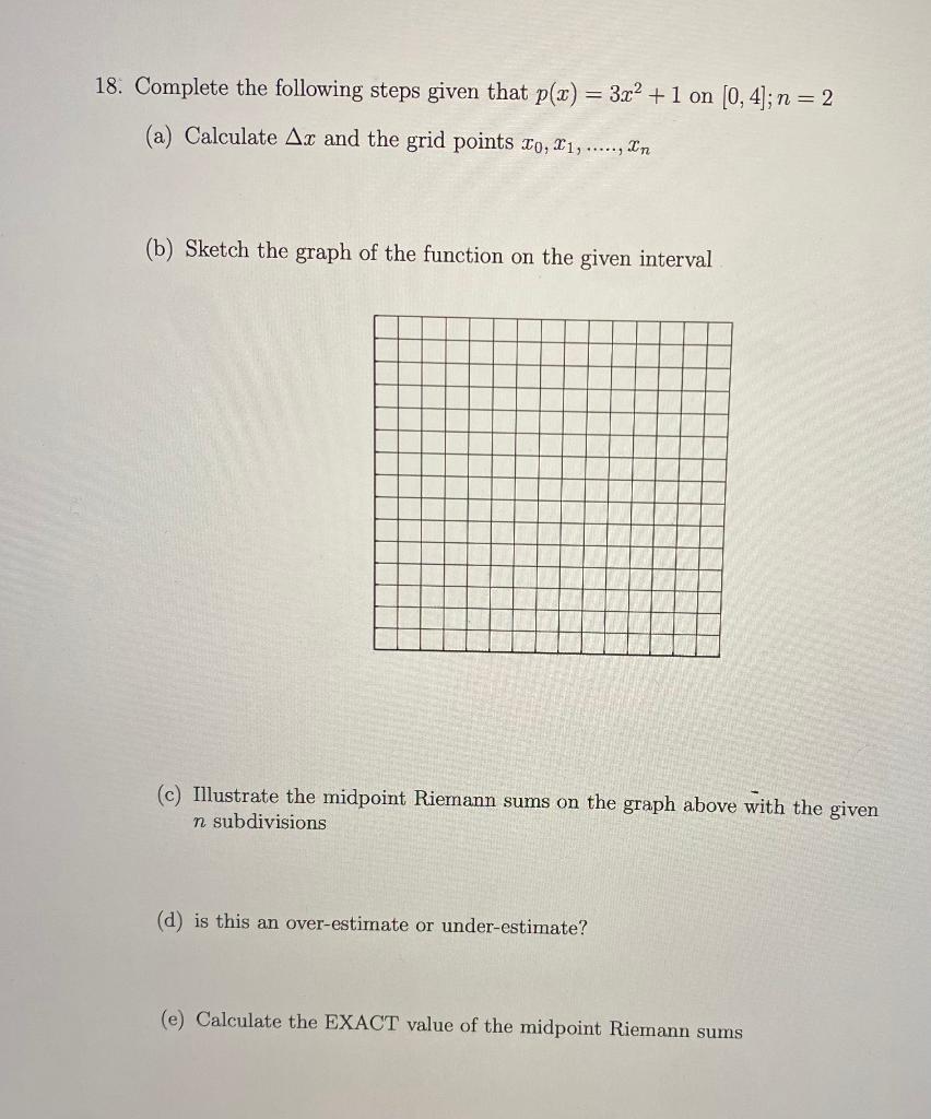Solved 18. Complete the following steps given that | Chegg.com