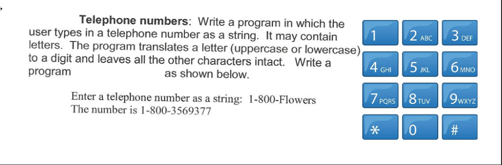 Solved Telephone numbers: Write a program in which the user | Chegg.com