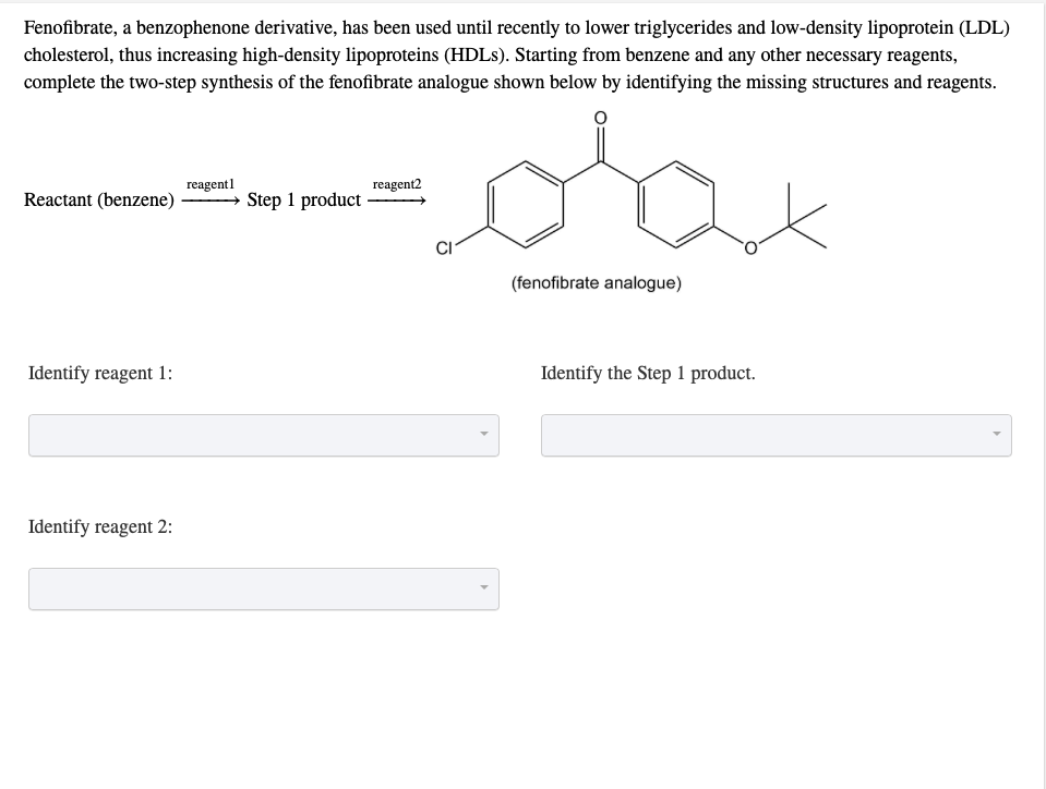 Solved Fenofibrate A Benzophenone Derivative Has Been Used Chegg Com